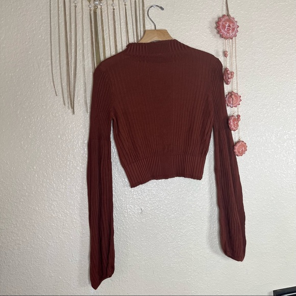 Free people longsleeve cropped top ribbed top - Picture 5 of 6